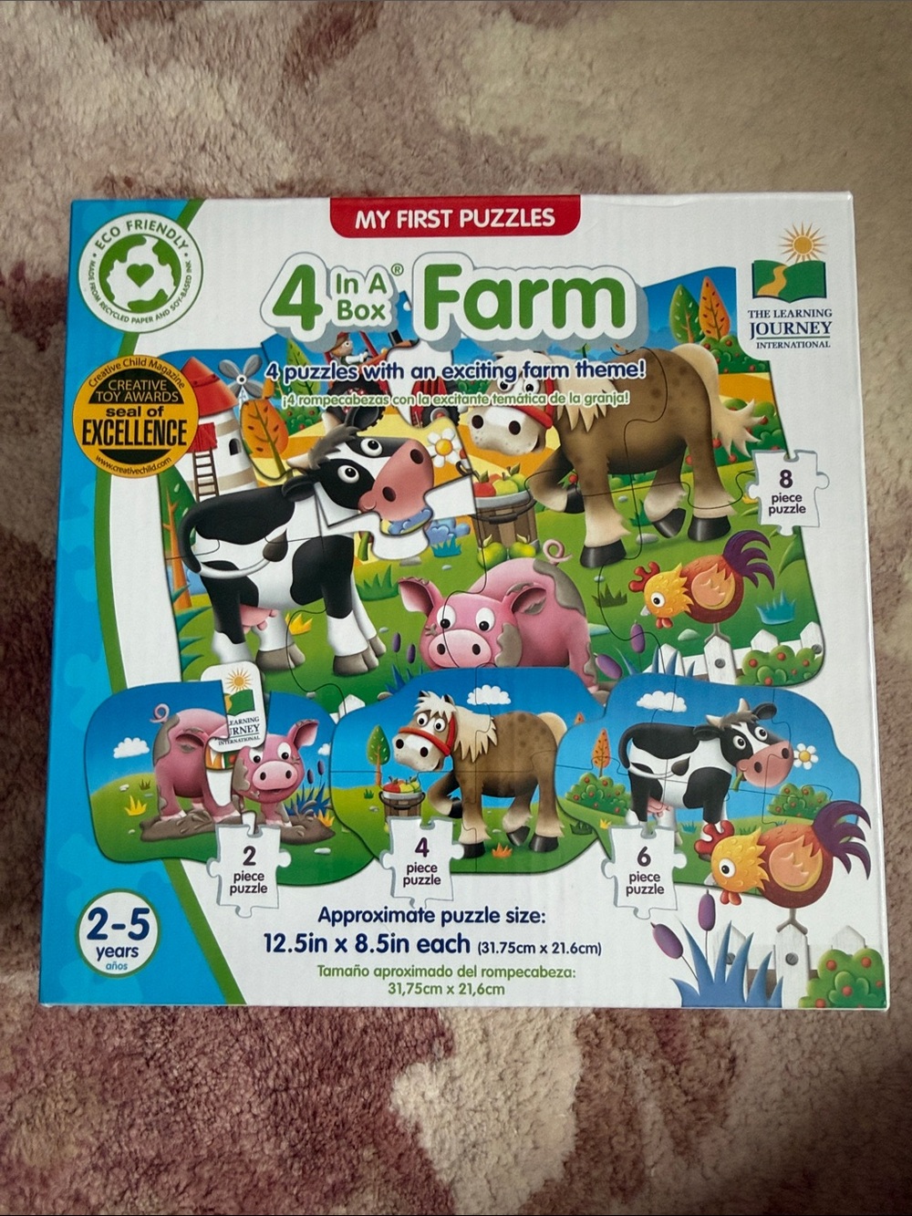 The Learning Journey My First Puzzles - 4 in a Box Farm